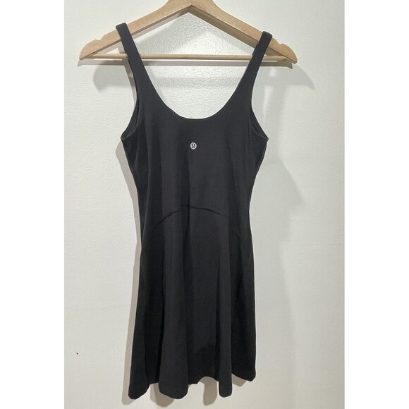 Lululemon Align Dress Nightmoth Black SZ 4 Nulu Built in Pockets Shorts Tennis - Picture 5 of 6